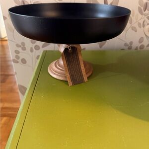 Black Pedestal Bowl